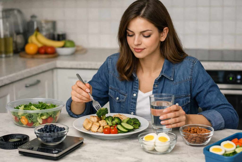 Woman following a strict diet that backfire PCOS symptoms